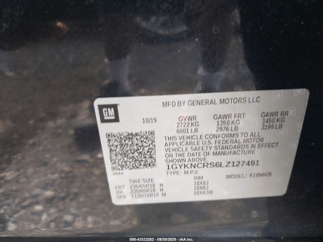 2020 CADILLAC XT5 1GYKNCRS6LZ127491 Photo 8
