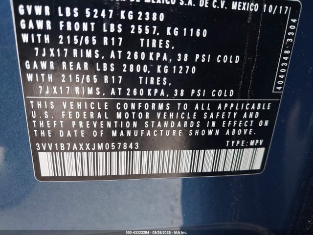 3VV1B7AXXJM057843 Volkswagen Tiguan
