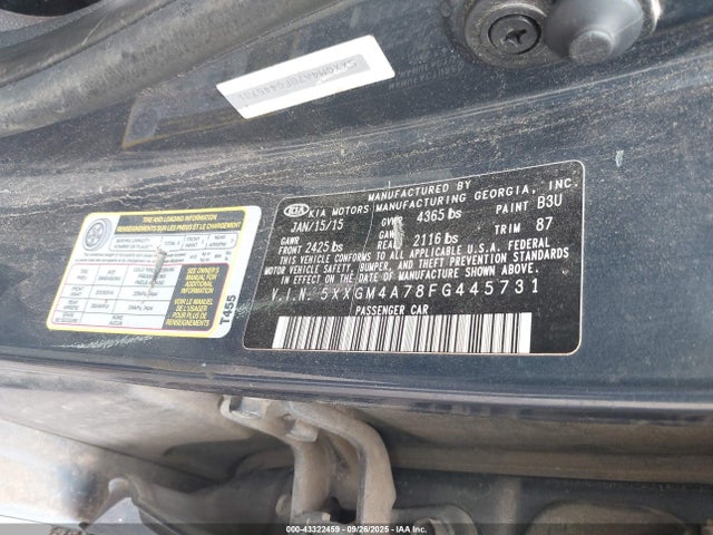 5XXGM4A78FG445731 KIA Optima Lx