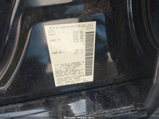 Nissan Altima 2.5 S 2015 1N4AL3AP0FN355969 Image 20