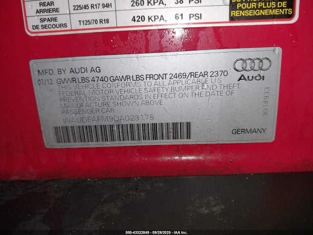 2013 AUDI A3 WAUDFAFM9DA023175 Photo 8