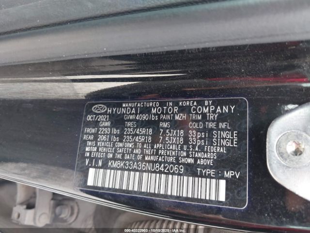 2022 HYUNDAI KONA KM8K33A36NU842069 Photo 8