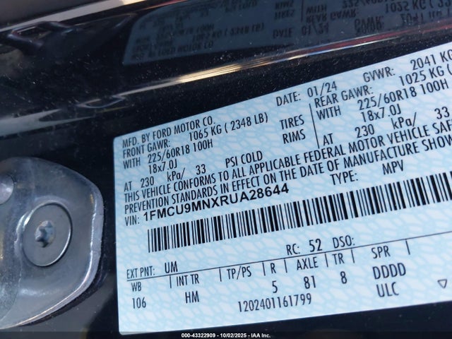 Ford Escape St-line 2024 1FMCU9MNXRUA28644 Image 9