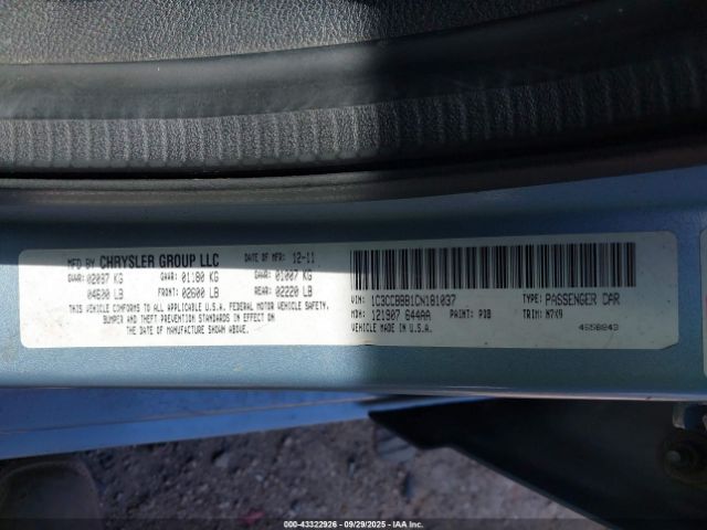 2012 CHRYSLER 200 1C3CCBBB1CN181037 Photo 8