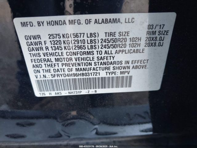 2017 ACURA MDX 5FRYD4H96HB031721 Photo 8