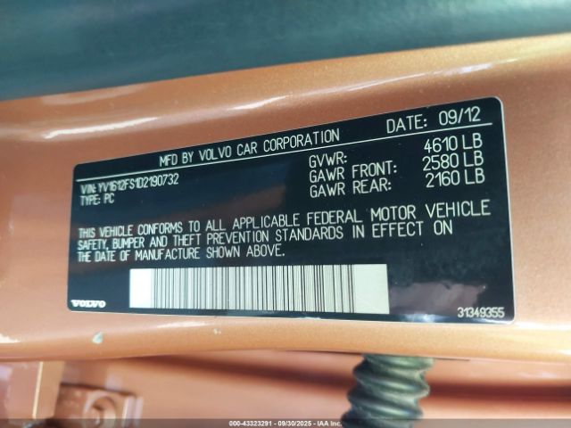 2013 VOLVO S60 YV1612FS1D2190732 Photo 8