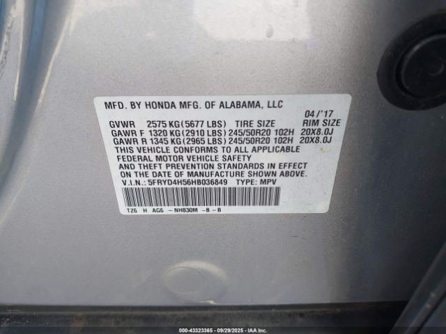 2017 ACURA MDX 5FRYD4H56HB036849 Photo 8