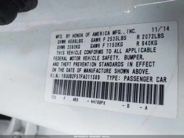 2015 ACURA TLX 19UUB2F57FA011589 Photo 8