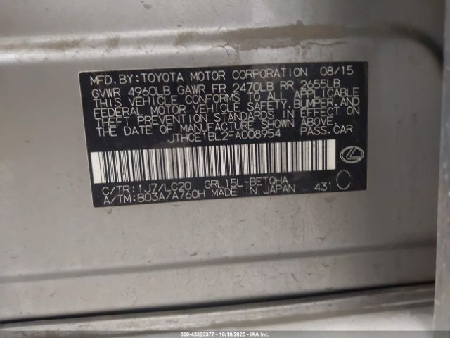 2015 LEXUS GS 350 JTHCE1BL2FA008954 Photo 8