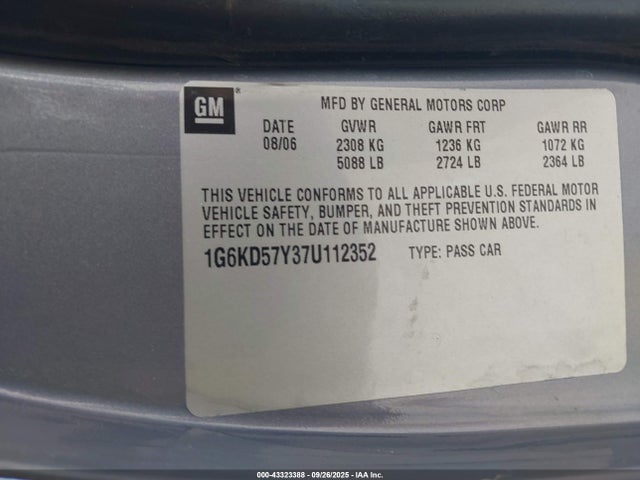 2007 CADILLAC DTS 1G6KD57Y37U112352 Photo 8