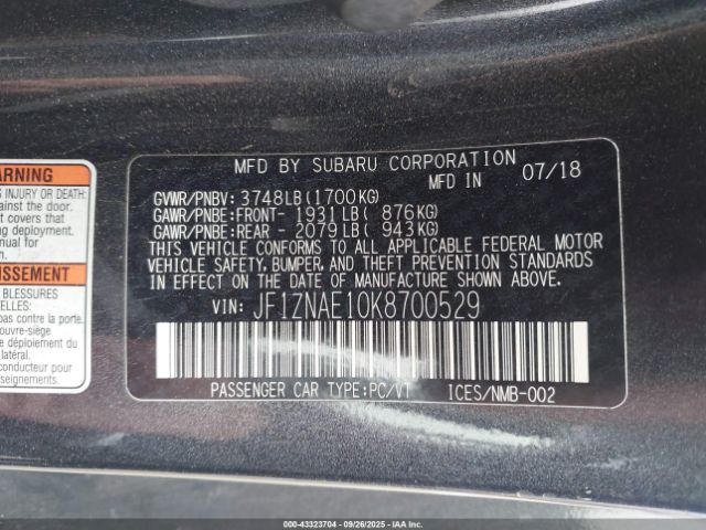 2019 TOYOTA 86 JF1ZNAE10K8700529 Photo 8