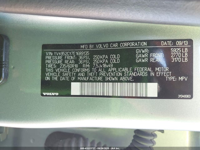 Volvo b6324s5 2014 YV4952CY7E1689135 Image 9
