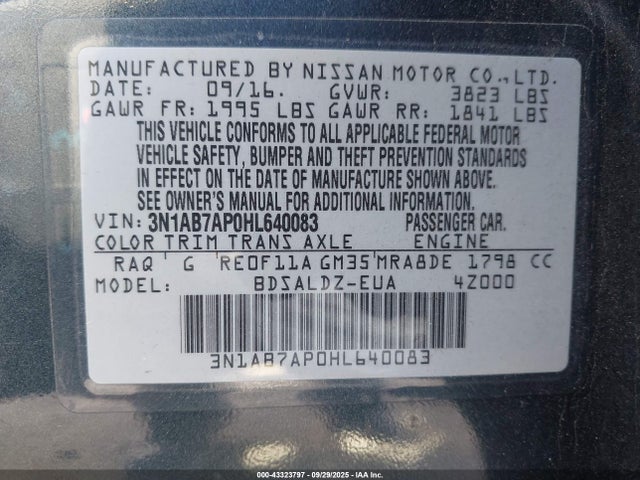Nissan 2017 2017 3N1AB7AP0HL640083 Image 9