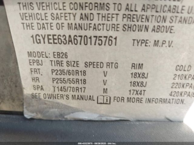 2007 CADILLAC SRX 1GYEE63A670175761 Photo 8