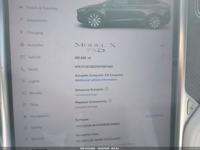 2017 TESLA MODEL X 5YJXCBE21HF067442 Photo 6