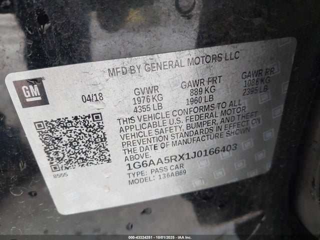 2018 CADILLAC ATS 1G6AA5RX1J0166403 Photo 8