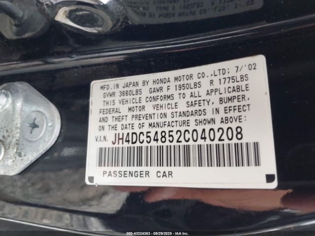 2002 ACURA RSX JH4DC54852C040208 Photo 8