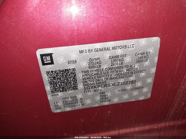 2020 CADILLAC XT6 1GYKPCRSXLZ102782 Photo 8