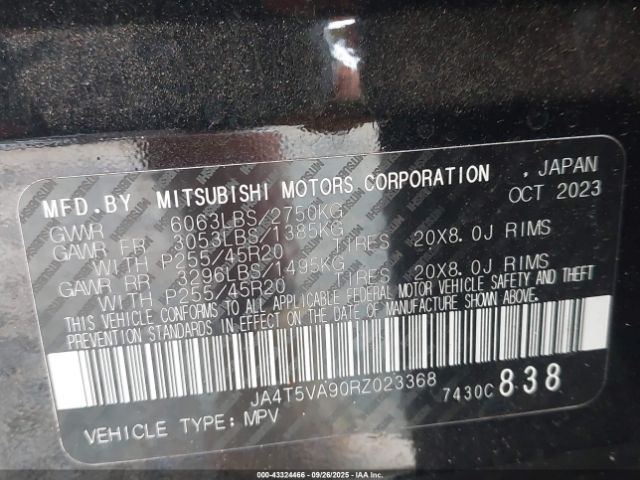 2024 MITSUBISHI OUTLANDER PHEV JA4T5VA90RZ023368 Photo 8