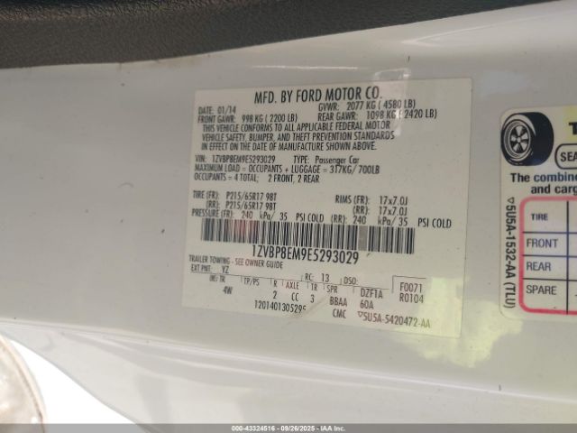 2014 FORD MUSTANG 1ZVBP8EM9E5293029 Photo 8