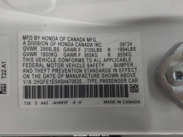 2025 HONDA CIVIC SI 2HGFE1E54SH470635 Photo 8