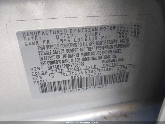 Nissan 2017 2017 3N1AB7AP6HY406629 Image 9