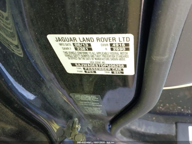 2013 JAGUAR XF SAJWA0ES7DPU06258 Photo 8