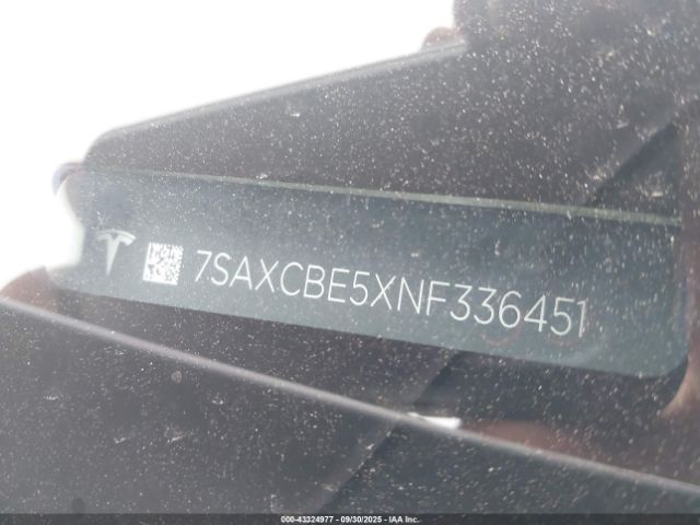 2022 TESLA MODEL X 7SAXCBE5XNF336451 Photo 8