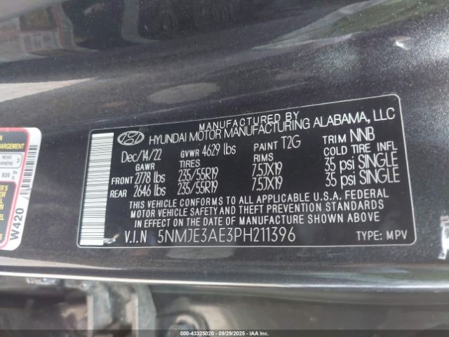 2023 HYUNDAI TUCSON 5NMJE3AE3PH211396 Photo 8