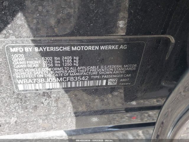 2021 BMW 540I WBA73BJ05MCF83542 Photo 8