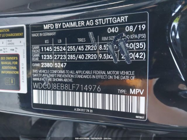 2020 MERCEDES-BENZ GLC 300 COUPE WDC0J8EB8LF714976 Photo 8