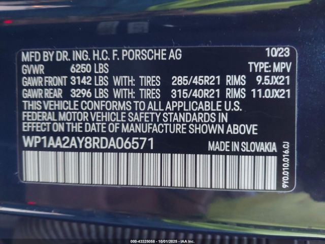 2024 PORSCHE CAYENNE WP1AA2AY8RDA06571 Photo 8