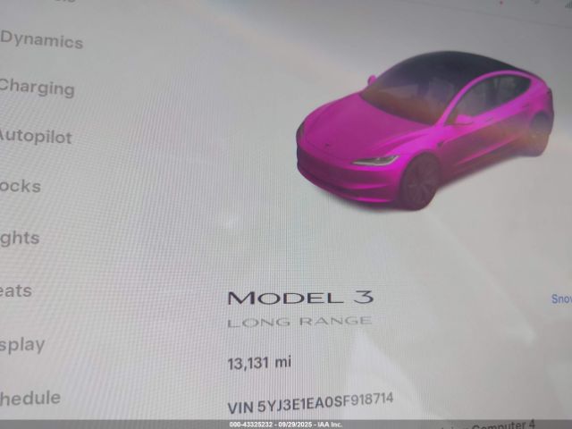 2025 TESLA MODEL 3 5YJ3E1EA0SF918714 Photo 6