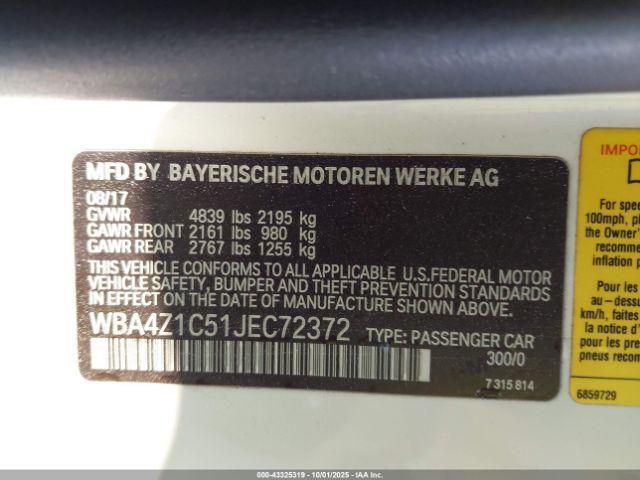 2018 BMW 430I WBA4Z1C51JEC72372 Photo 8