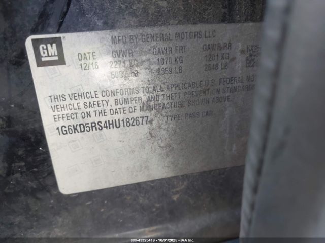 2017 CADILLAC CT6 1G6KD5RS4HU182677 Photo 8