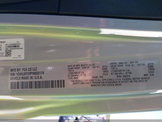 2023 JEEP WRANGLER 1C4HJXFG9PW650174 Photo 8