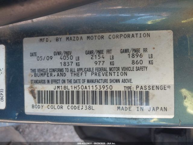 2010 MAZDA MAZDA3 JM1BL1H50A1153950 Photo 8
