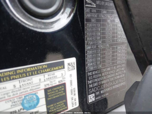 2019 JAGUAR F-PACE SADCJ2FN5KA361623 Photo 8