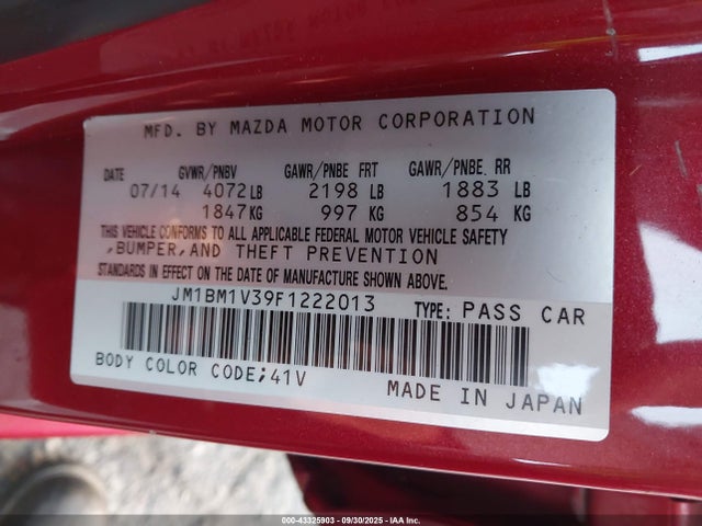 JM1BM1V39F1222013 Mazda py