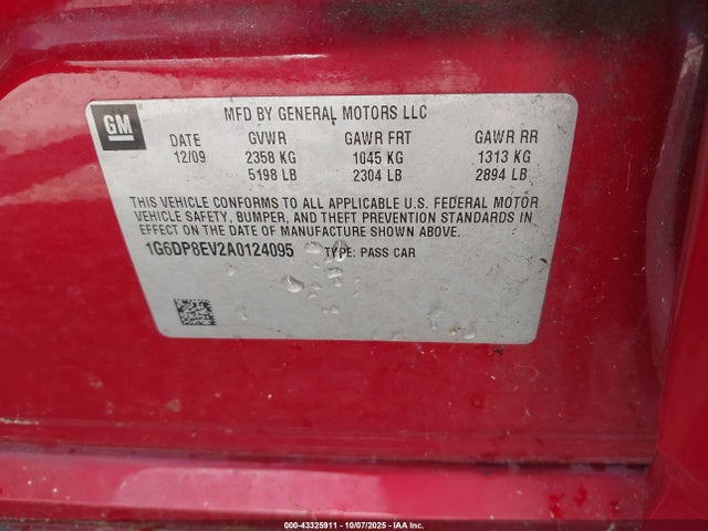 2010 CADILLAC CTS 1G6DP8EV2A0124095 Photo 8