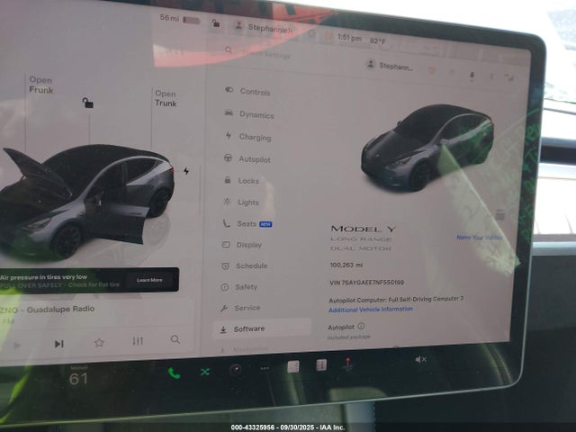 2022 TESLA MODEL Y 7SAYGAEE7NF550199 Photo 6