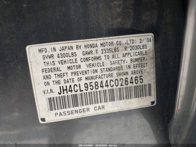 2004 ACURA TSX JH4CL95844C026465 Photo 8