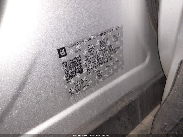 3GNAXKEV4KS524111 Chevrolet EQUINOX LT