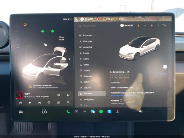 2025 TESLA MODEL 3 5YJ3E1EB6SF887705 Photo 6