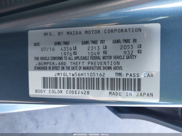 Mazda py 2017 JM1GL1W56H1105162 Image 9