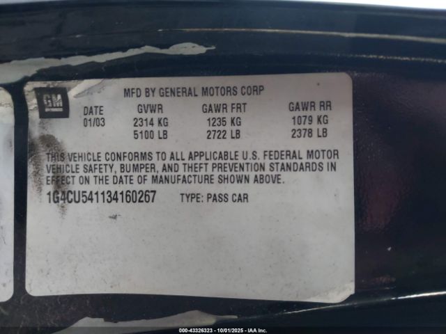 2003 BUICK PARK AVENUE 1G4CU541134160267 Photo 8