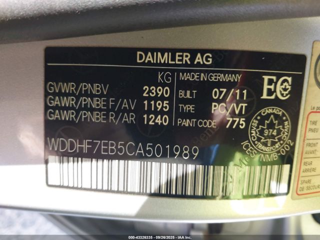 2012 MERCEDES-BENZ E 63 AMG WDDHF7EB5CA501989 Photo 8