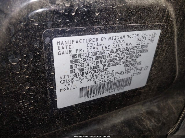 Nissan 2016 2016 3N1AB7AP7GL653542 Image 9