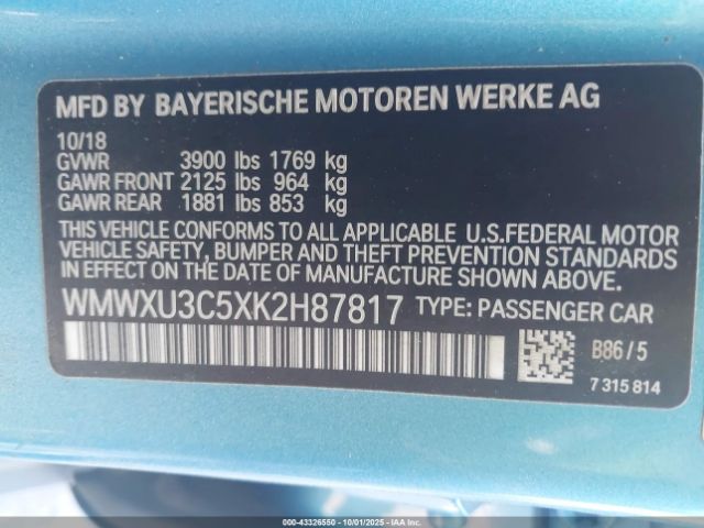 2019 MINI HARDTOP WMWXU3C5XK2H87817 Photo 8