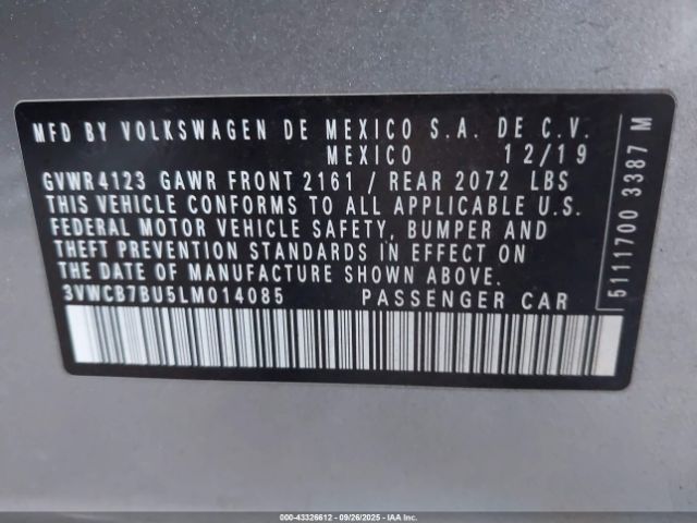 2020 VOLKSWAGEN JETTA 3VWCB7BU5LM014085 Photo 8